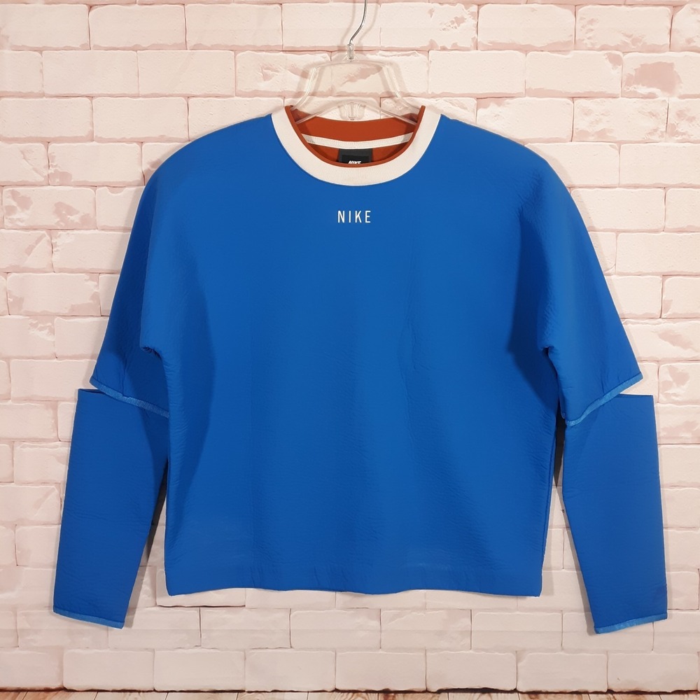 Nike Sweatshirt Size‎ Small Relaxed Fit Blue Crew Neck Pullover